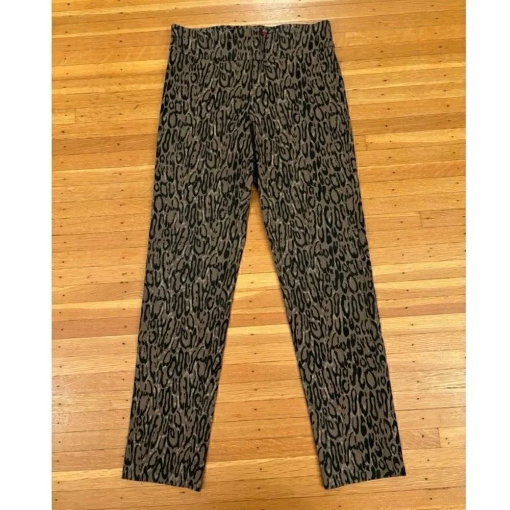 Krazy Larry Pull on Ankle Pants Animal Print
